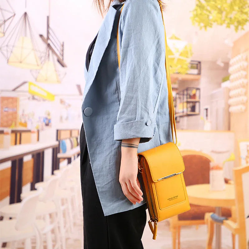 Touch Screen Mobile Phone Bag Small Crossbody Shouder Bags Women Long Wallet - Dazzling Beauty Solution