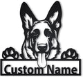 Collie Iron Art Silhouette Wall Pendant – Animal Shape Home Décor - Dazzling Beauty Solution
