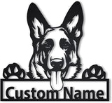 Collie Iron Art Silhouette Wall Pendant – Animal Shape Home Décor - Dazzling Beauty Solution