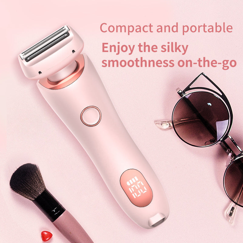 2-in-1 Rechargeable Epilator & Hair Removal Trimmer – Face, Body, Bikini, Legs & Underarms - Dazzling Beauty Solution