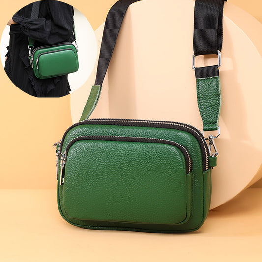 Trendy Multi-Layer Leather Crossbody – Small Square Bag (5 Colors) - Dazzling Beauty Solution