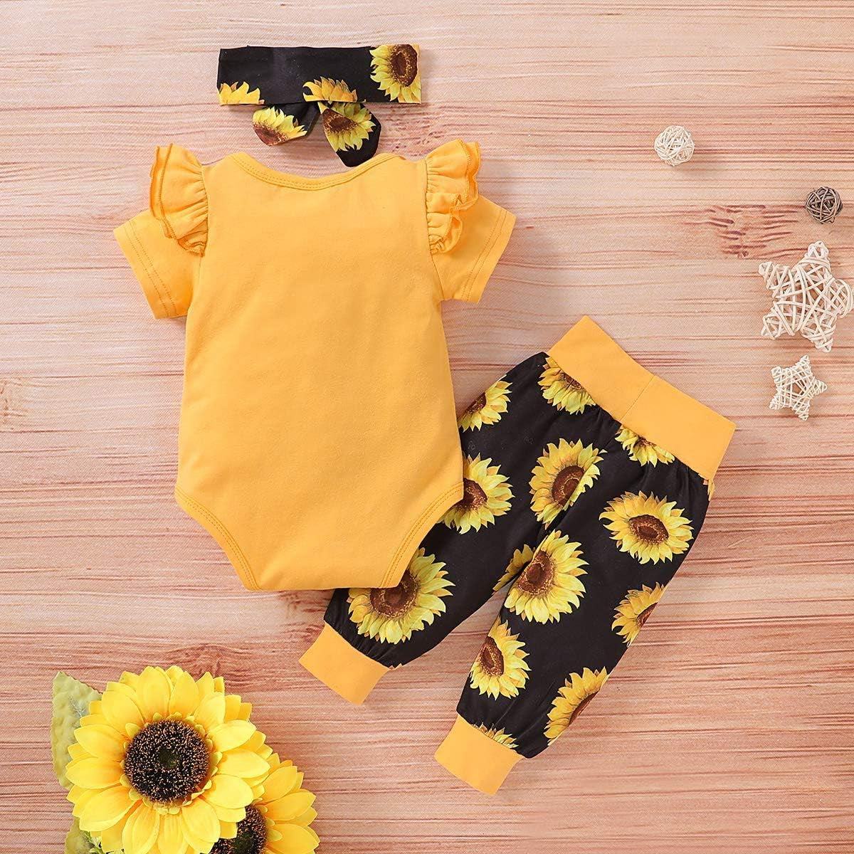 Newborn Baby Girl Clothes Infant Ruffle Romper Pants Set Summer Outfits Cute Baby Clothes for Girls