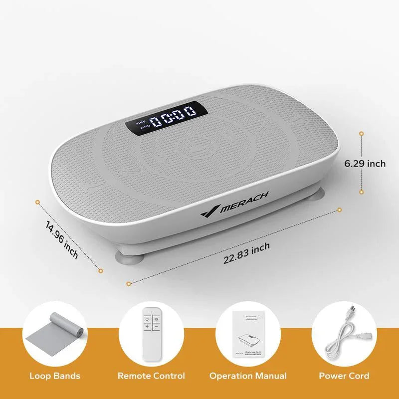 Vibration Plate Exercise Machine - Bluetooth Music & 400LBS Capacity Vibration Plate for Lymphatic Drainage Success - Dazzling Beauty Solution
