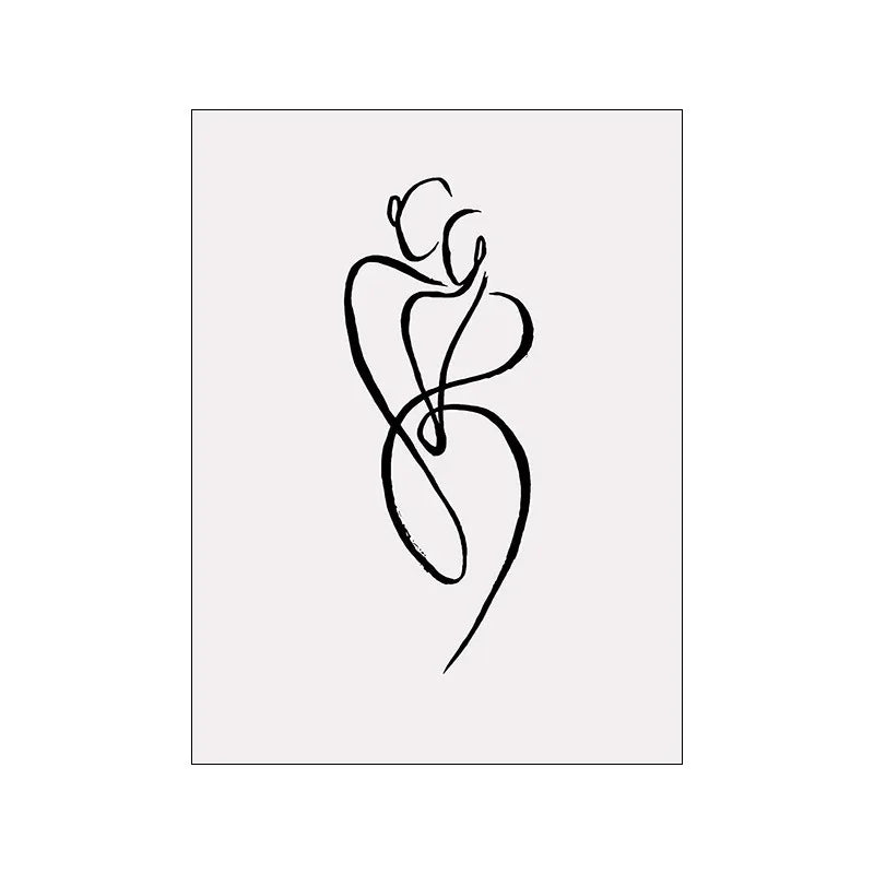 Body Art Canvas Poster – Modern Geometric Wall Art for Sofa or Bedroom - Dazzling Beauty Solution