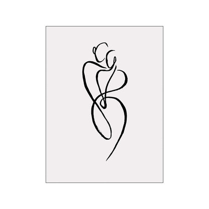Body Art Canvas Poster – Modern Geometric Wall Art for Sofa or Bedroom - Dazzling Beauty Solution