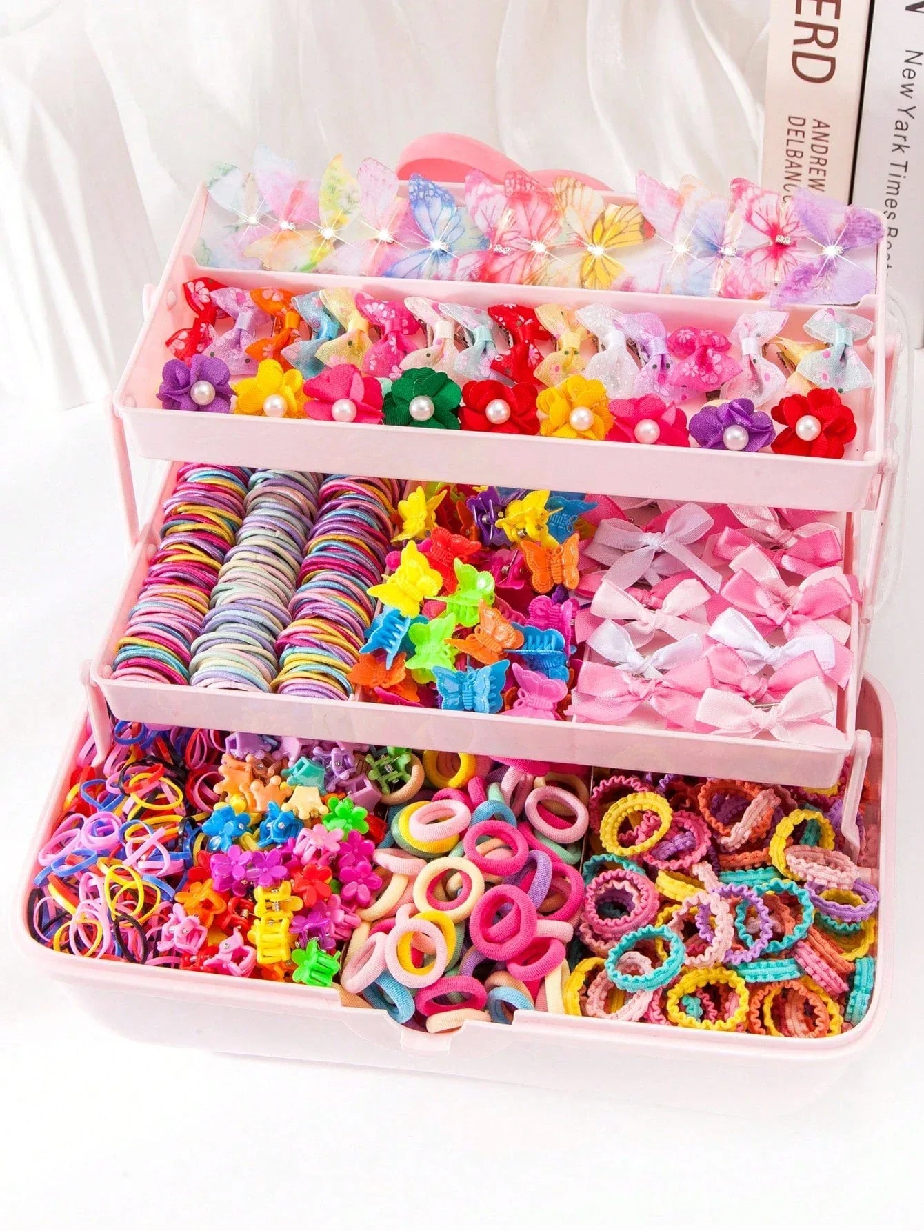 499Pcs/Set Girls Colorful Bow Hair Clips, Fashion Minimalist Hair Ties, Ponytail Holders for Students, Suitable for Daily and Party Use - Dazzling Beauty Solution