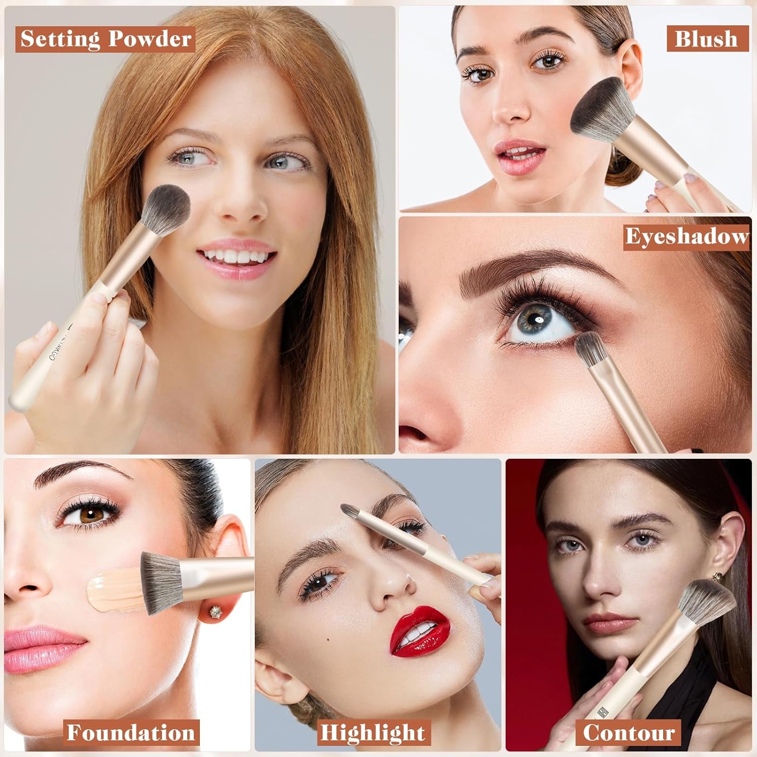 22-Piece Pro Makeup Brush Set with Case & Remover Pads