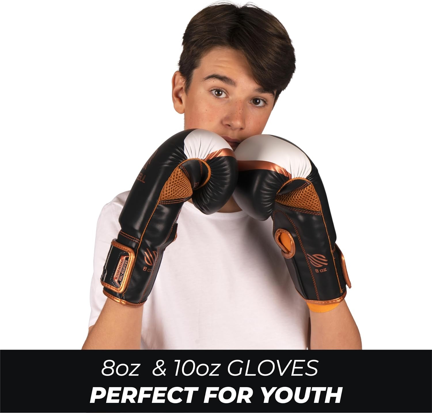 Essential Gel Boxing Gloves for Men & Women, Kickboxing MMA, Muay Thai Gloves and Heavy Bag Training Punching & Sparring