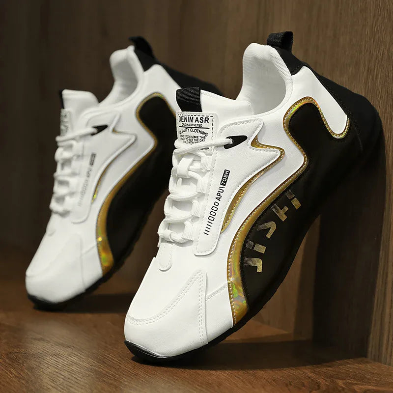 Fashion Colorblock Lace-up Sneakers For Men Breathable Low-top Dad Shoes Running Walking Sports Shoes - Dazzling Beauty Solution