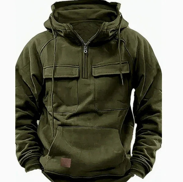 Men's Zip-up Hoodies Sweatshirt With Drawstring And Pocket Design Fashion Casual Sports Sweatshirt - Dazzling Beauty Solution