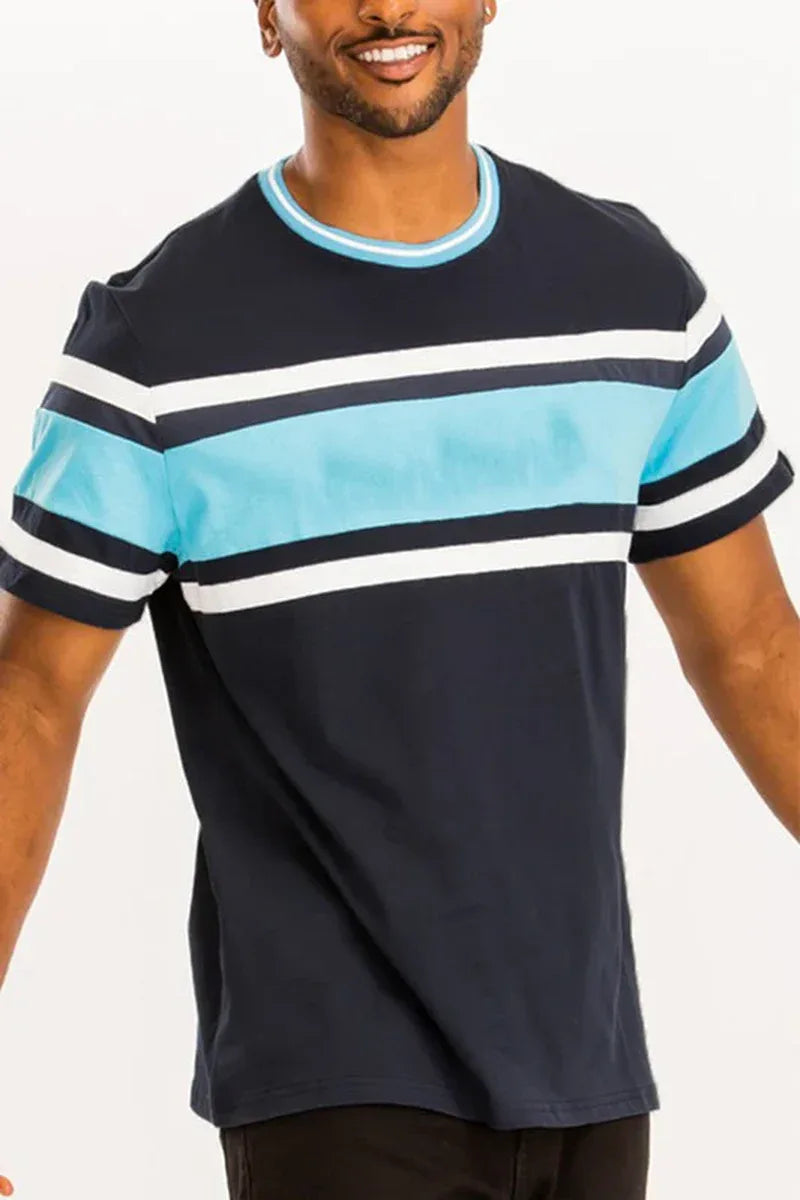 COTTON THREE STRIPE TSHIRT - Dazzling Beauty Solution
