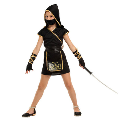 Girls’Ninja Halloween Costume Kids 2-Piece Outfit Set - Dazzling Beauty Solution