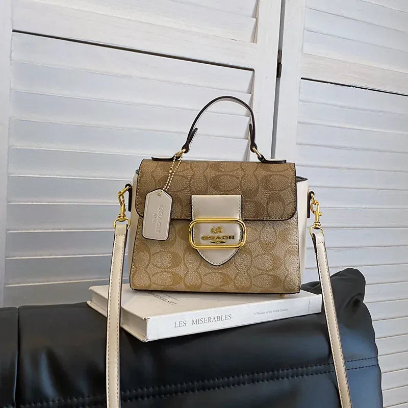 Floral Designer Shoulder Bag – Elegant Leather Handbag with Adjustable Strap & Multiple Compartments - Dazzling Beauty Solution
