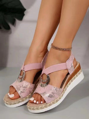 Women's Summer New Hemp Rope Wedge Light Bottom Peep Toe Sandals - Dazzling Beauty Solution