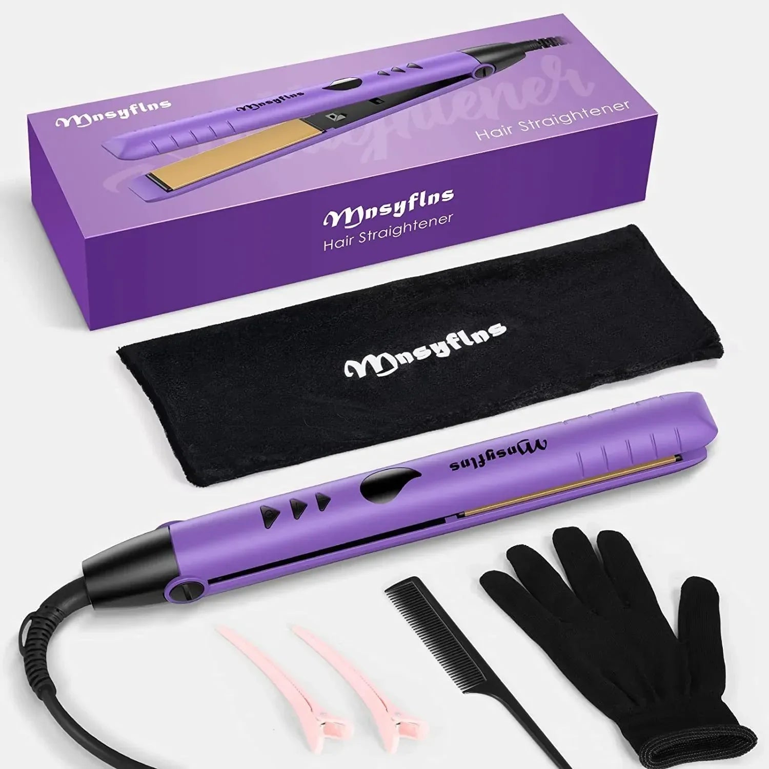 2-in-1 Mini Hair Straightener & Curler Set with LCD Display – Adjustable Temp, Fast Heat, Portable, Gift-Ready - Dazzling Beauty Solution