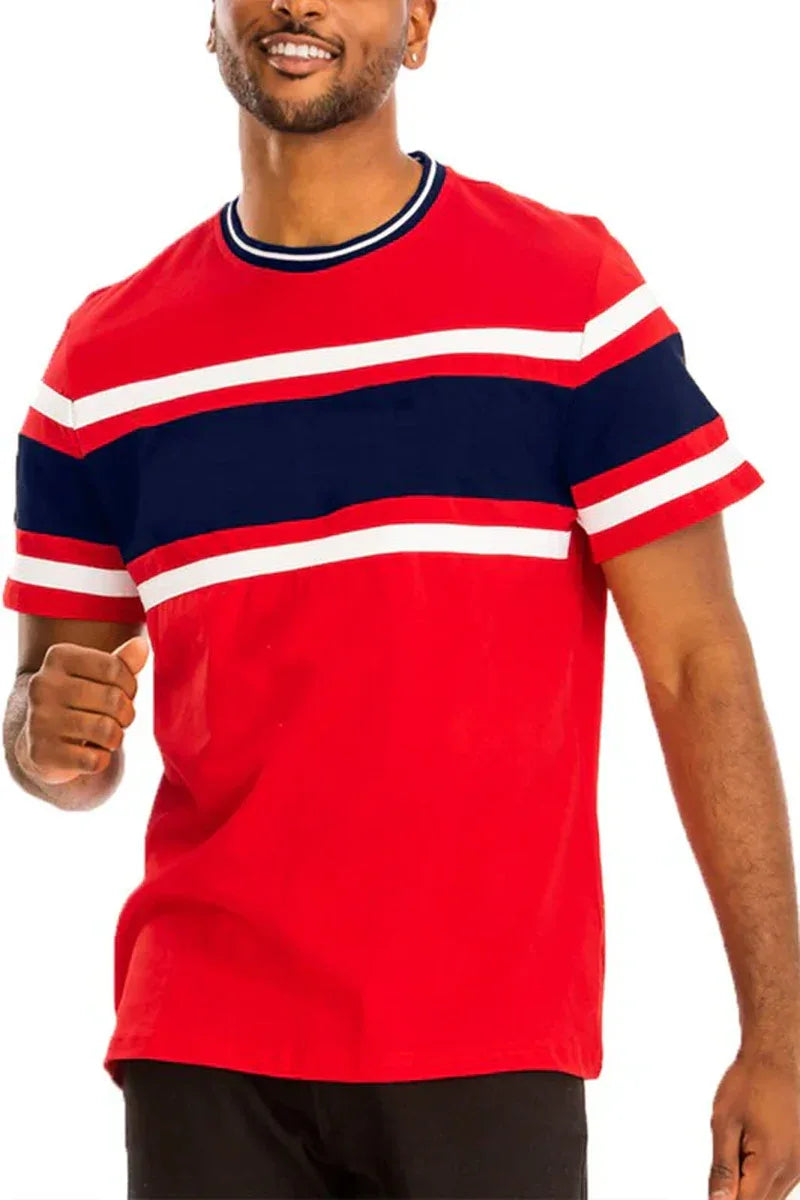 COTTON THREE STRIPE TSHIRT - Dazzling Beauty Solution