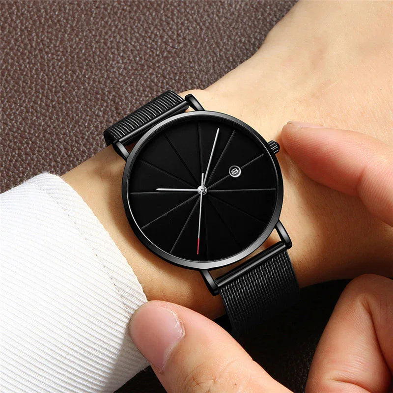 Simple calendar watch male creative waterproof quartz watch - Dazzling Beauty Solution