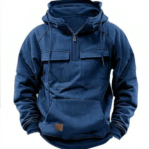 Men's Zip-up Hoodies Sweatshirt With Drawstring And Pocket Design Fashion Casual Sports Sweatshirt - Dazzling Beauty Solution