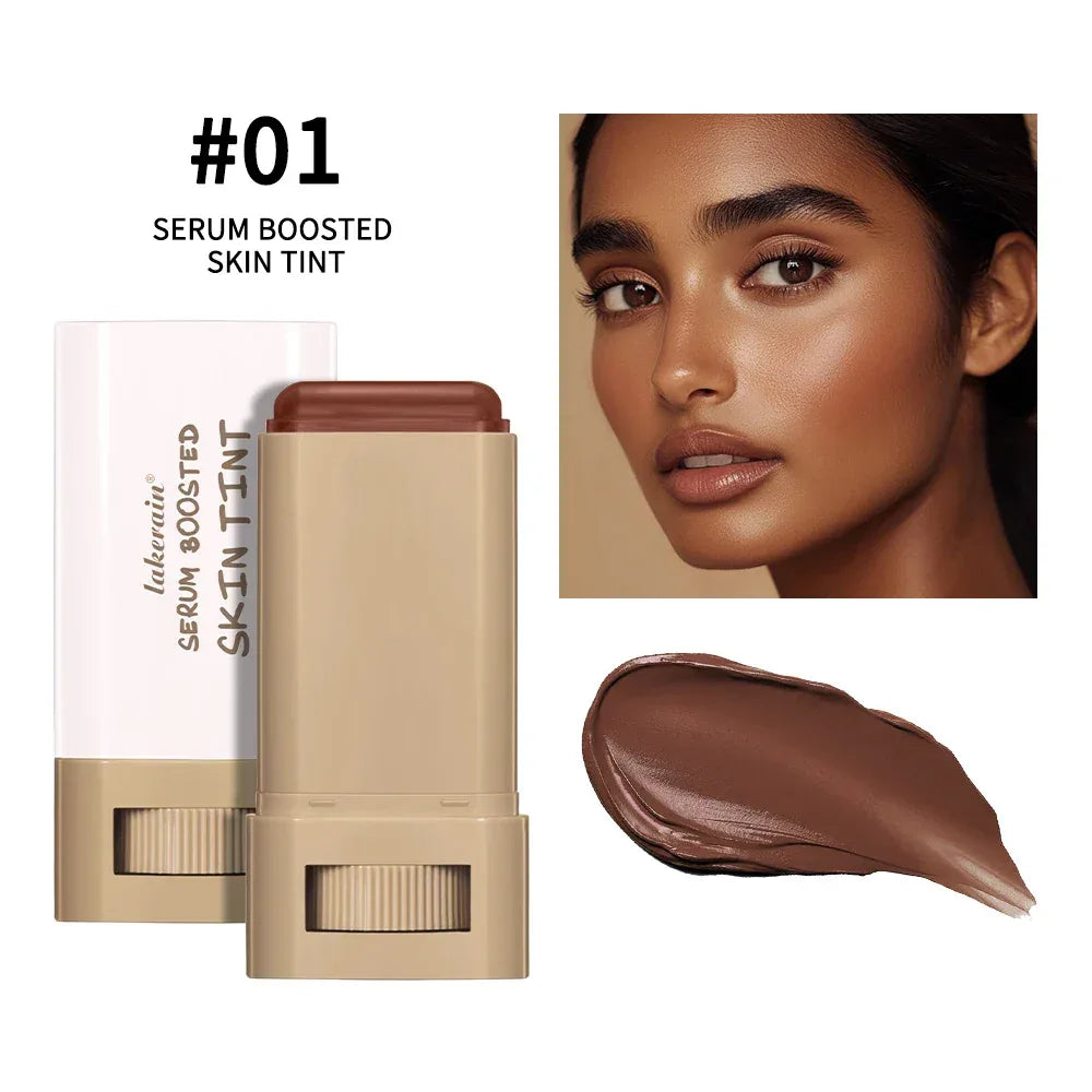 Vegan Serum-Infused Foundation Stick – Hydrating Skin Tint Balm, Anti-Aging, Sensitive-Skin Friendly (6 Shades) - Dazzling Beauty Solution