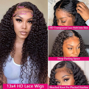Front Lace Human Hair Wig Deep Wave Human Wigs - Dazzling Beauty Solution