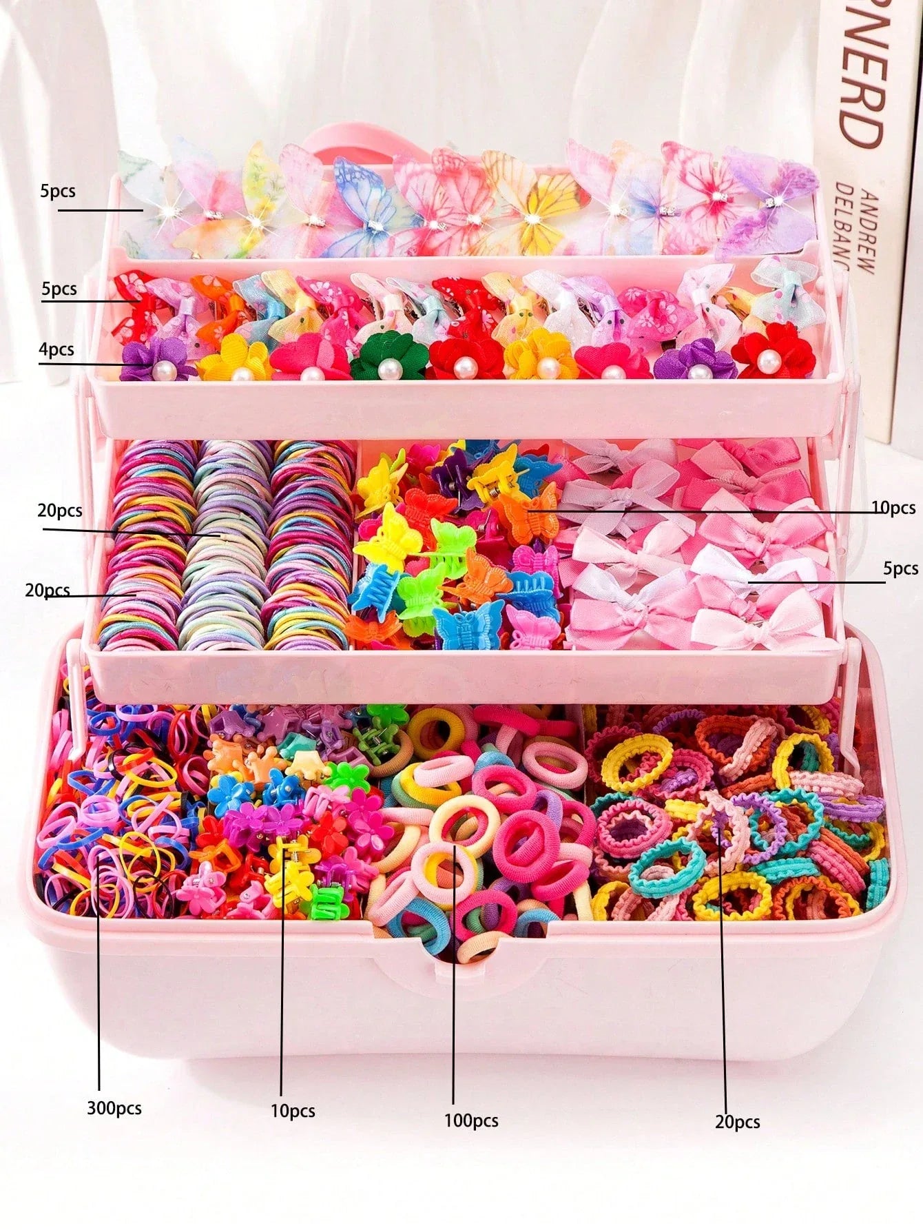 499Pcs/Set Girls Colorful Bow Hair Clips, Fashion Minimalist Hair Ties, Ponytail Holders for Students, Suitable for Daily and Party Use - Dazzling Beauty Solution