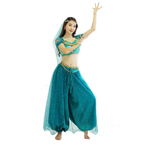 Belly Dance Performance Costume Halloween Costume Set - Dazzling Beauty Solution