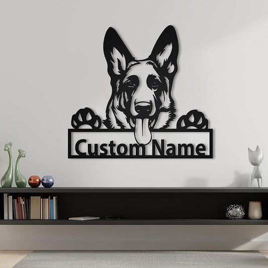 Collie Iron Art Silhouette Wall Pendant – Animal Shape Home Décor - Dazzling Beauty Solution