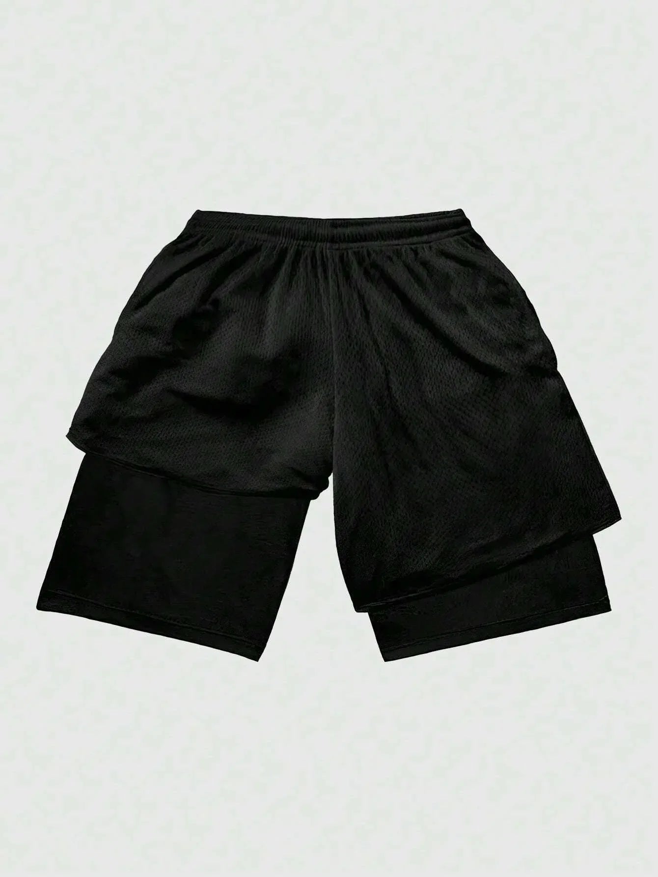 ROMWE MEN Anime Men'S Simple Figure Graphic Drawstring Waist Basketball Shorts, School - Dazzling Beauty Solution