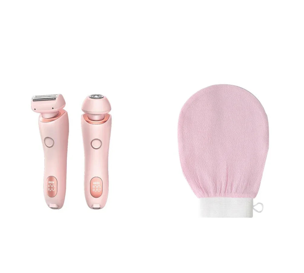 2-in-1 Rechargeable Epilator & Hair Removal Trimmer – Face, Body, Bikini, Legs & Underarms - Dazzling Beauty Solution
