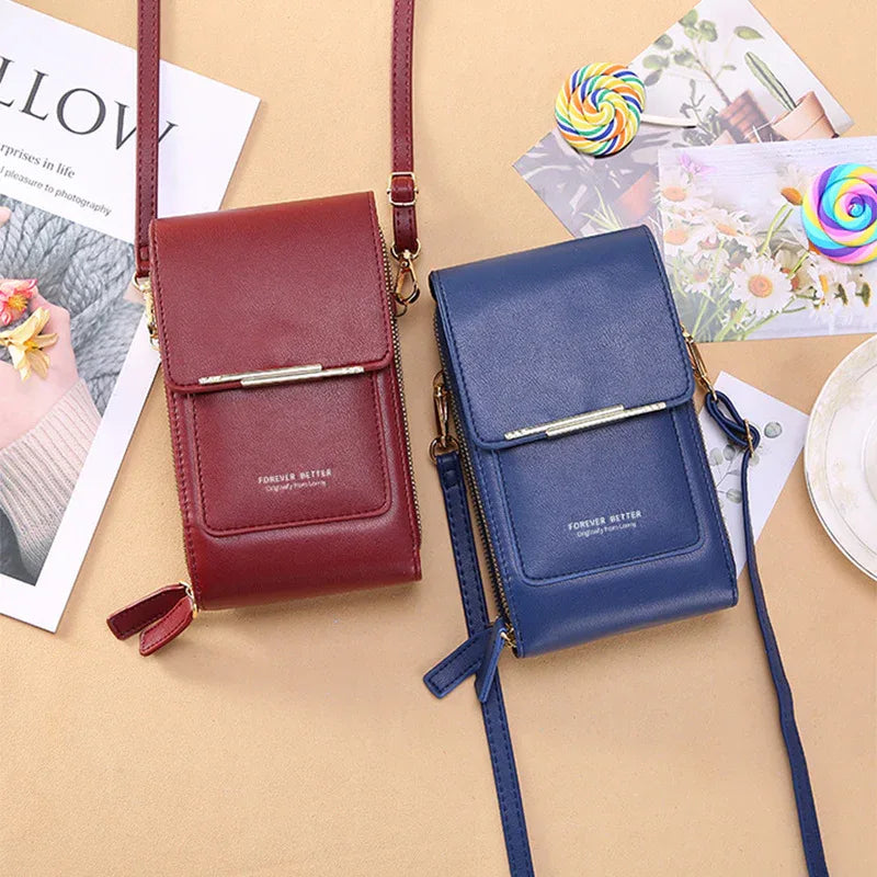 Touch Screen Mobile Phone Bag Small Crossbody Shouder Bags Women Long Wallet - Dazzling Beauty Solution
