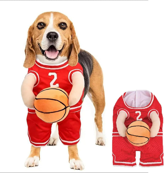 Dog Basketball Player Costume – Funny Halloween Sports Outfit for Small Dogs - Dazzling Beauty Solution