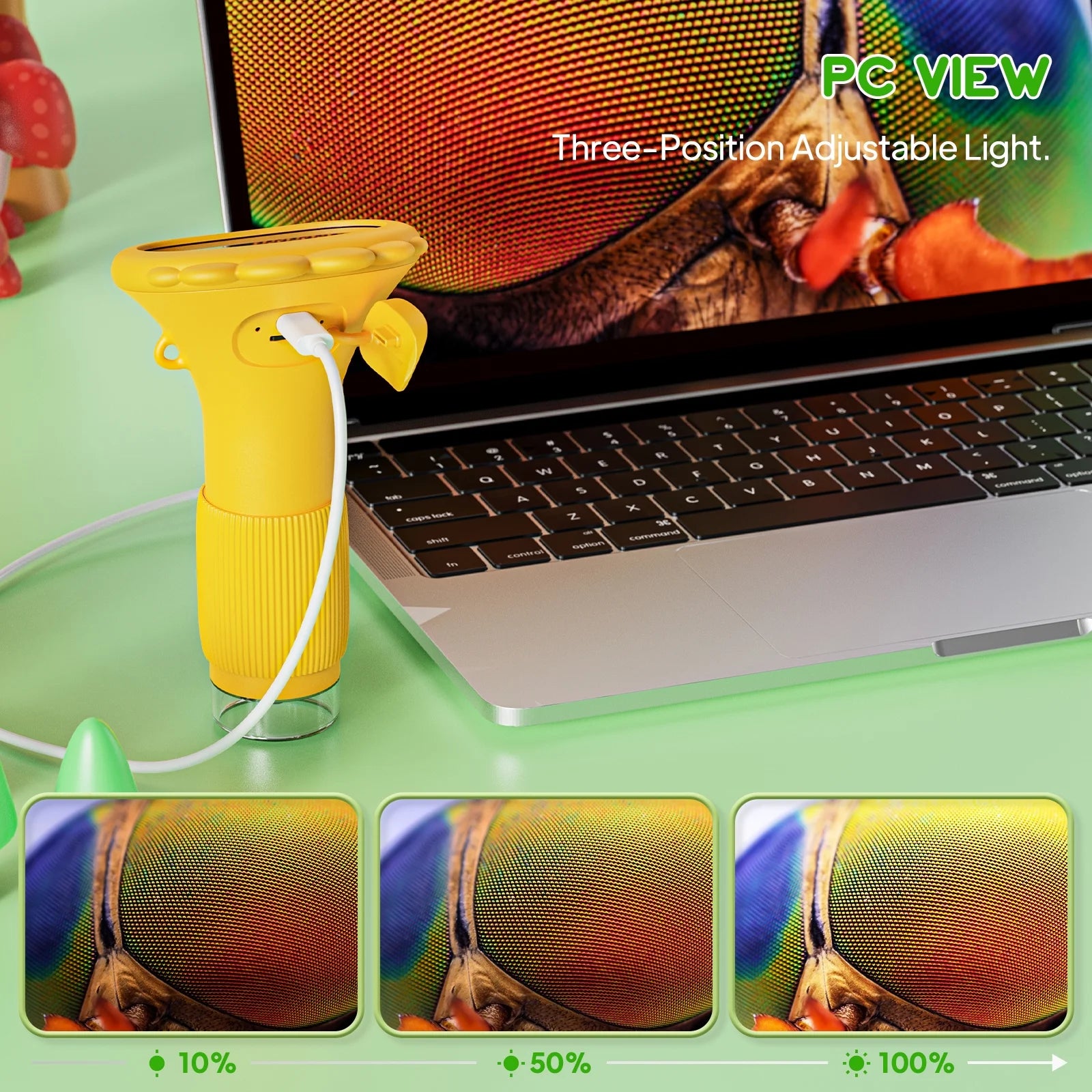 Microscope for Kids, Digital Microscope with 2'' Screen - 200X Zoom, Science Kits for Boys & Girls,