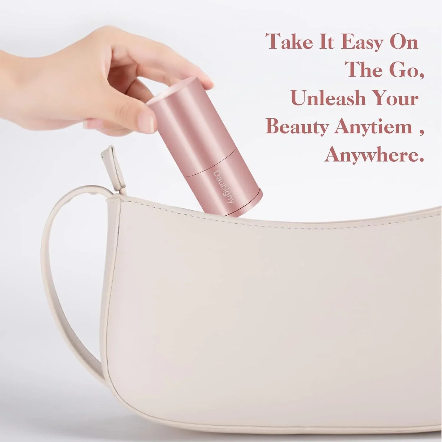 Retractable Kabuki Makeup Brush, Powder Brushes Foundation Travel Foundation Brush for Blush Bronzer & Powder (Pink) - Dazzling Beauty Solution