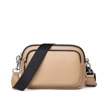 Trendy Multi-Layer Leather Crossbody – Small Square Bag (5 Colors) - Dazzling Beauty Solution