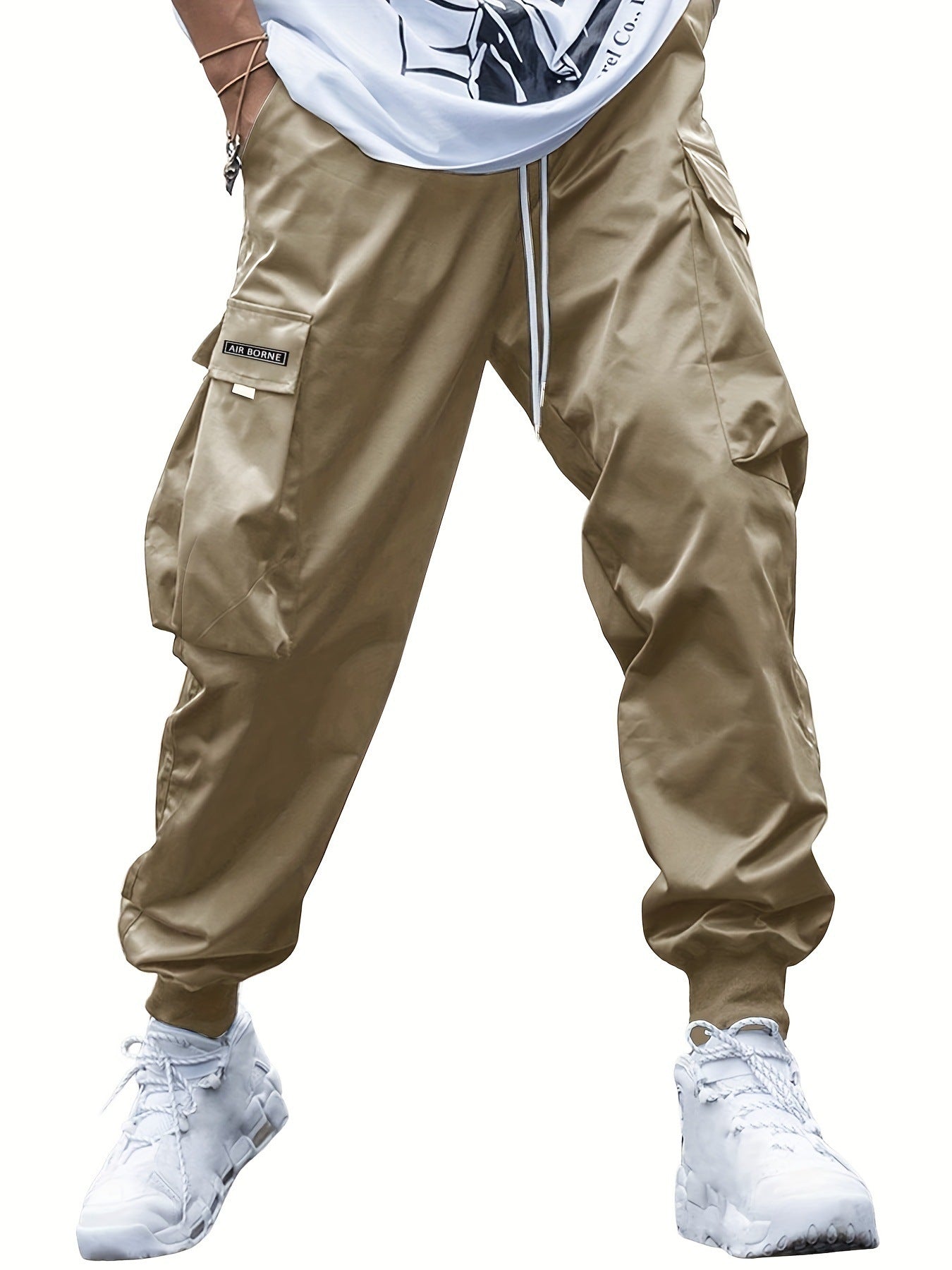 Men’s Winter Multi-Pocket Cargo Pants – Casual Hip-Hop Drawstring Streetwear Trousers - Dazzling Beauty Solution
