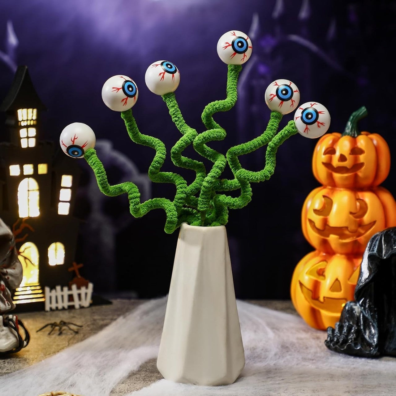 Halloween Three-dimensional Eye Beads Twig Cutting Bouquet Creative Funny Decoration - Dazzling Beauty Solution