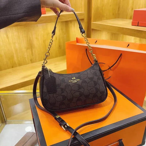 Floral Designer Shoulder Bag – Elegant Leather Handbag with Adjustable Strap & Multiple Compartments - Dazzling Beauty Solution