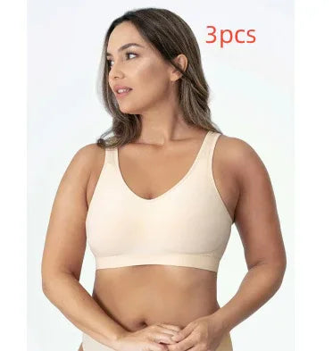 Large Size Seamless Vest Bra – Solid Color Lightweight Support - Dazzling Beauty Solution