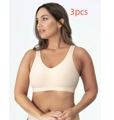 Large Size Seamless Vest Bra – Solid Color Lightweight Support - Dazzling Beauty Solution