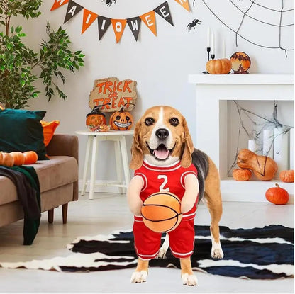 Dog Basketball Player Costume – Funny Halloween Sports Outfit for Small Dogs - Dazzling Beauty Solution