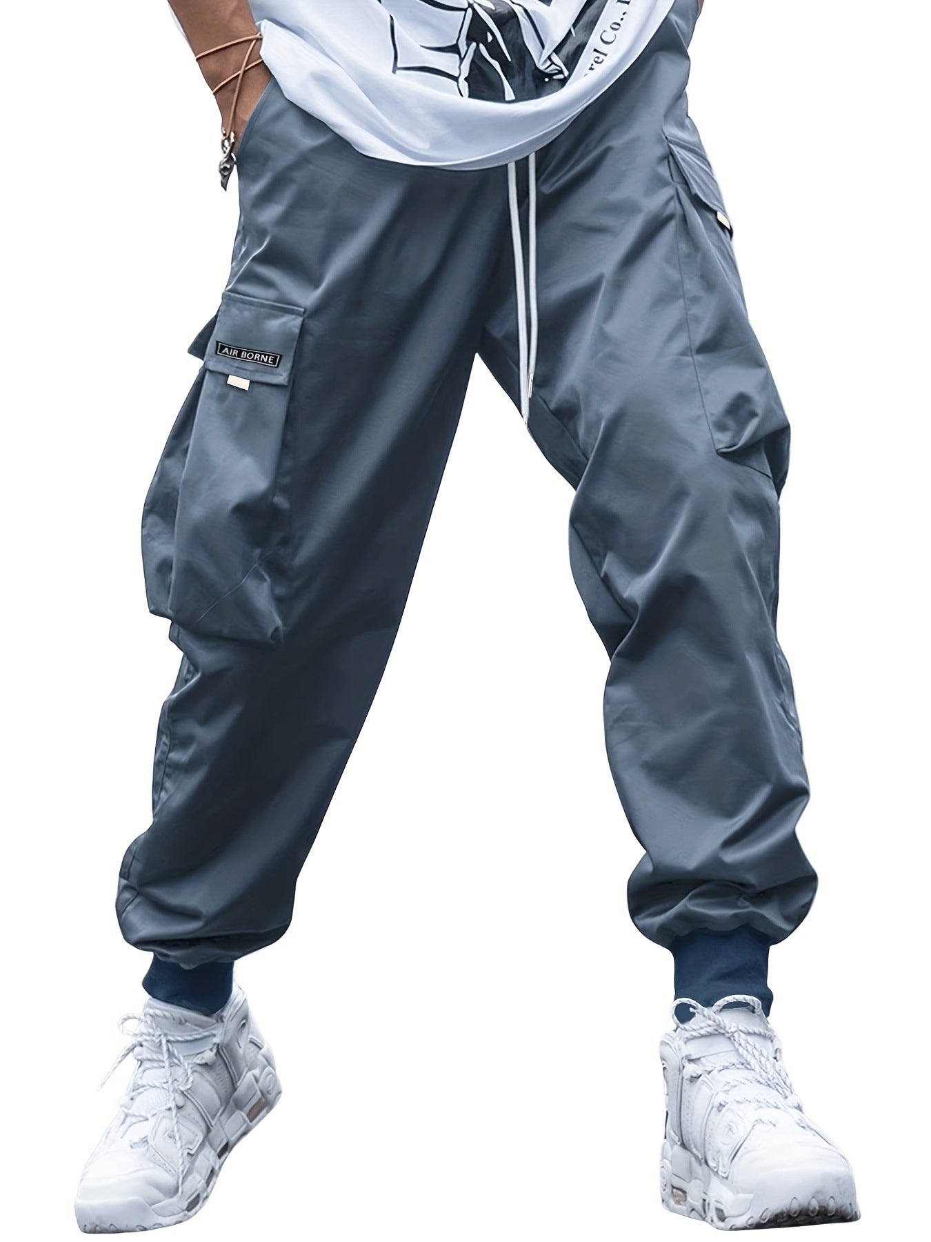 Men’s Winter Multi-Pocket Cargo Pants – Casual Hip-Hop Drawstring Streetwear Trousers - Dazzling Beauty Solution