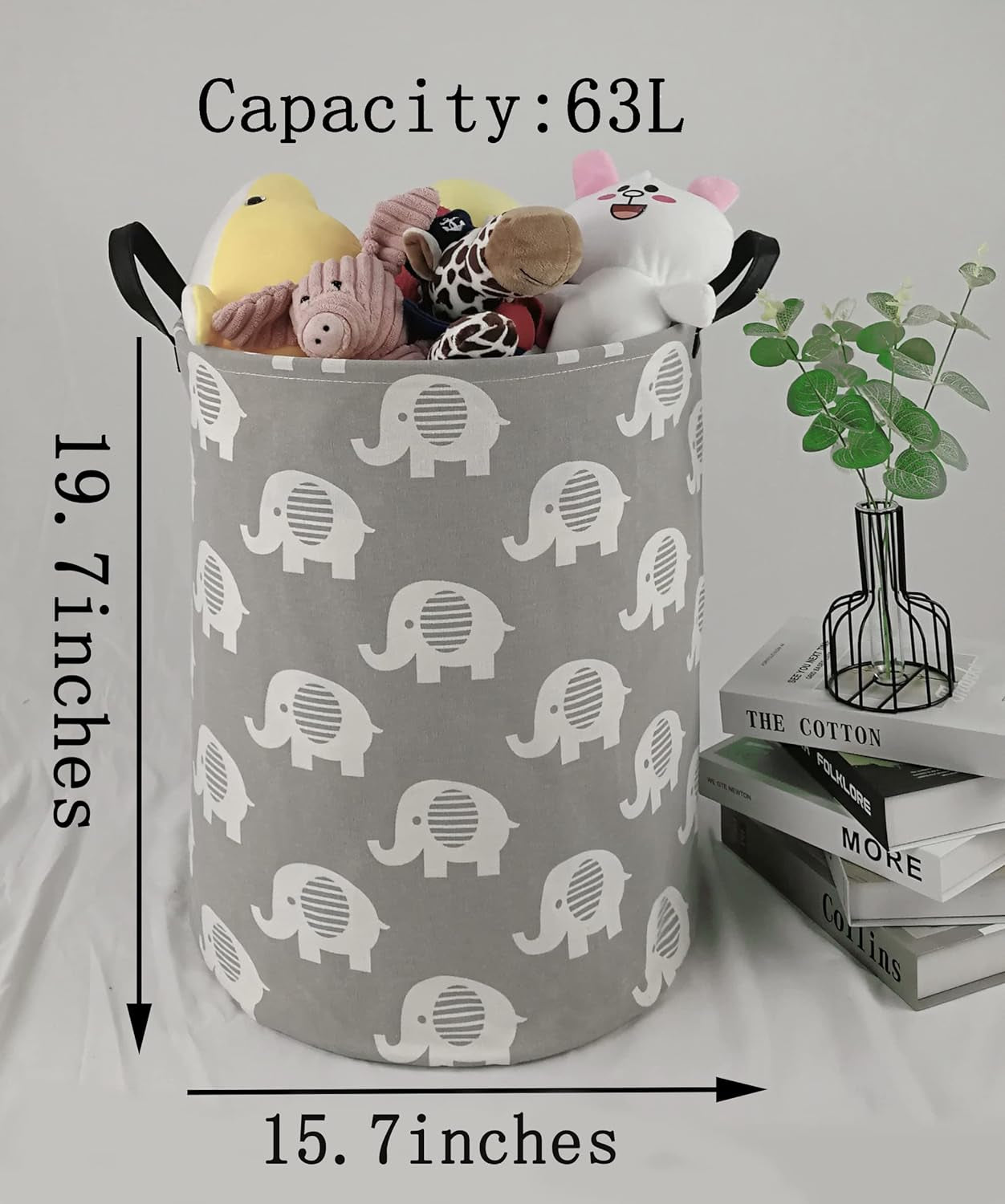 Kids Hamper Storage Bins Organizer Toy Box Laundry Basket Large Canvas Collapsible Chest for Home/Dorm/Kitchen/Pet/Office/Closet/Shelf/Gift Baskets