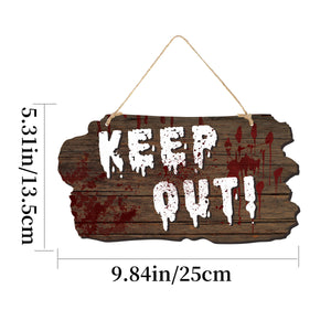 Imitation Wooden Doorplate Ghost Festival Haunted House Horror Atmosphere Decoration - Dazzling Beauty Solution