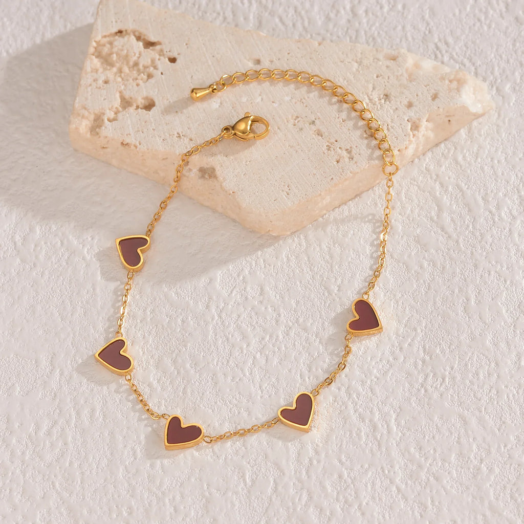 Ins Love Bracelet Stainless Steel Dripping Heart Bracelet Fashion Valentine's Day Jewelry Gift - Dazzling Beauty Solution