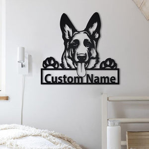 Collie Iron Art Silhouette Wall Pendant – Animal Shape Home Décor - Dazzling Beauty Solution