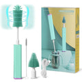 Electric Bottle Brush Cleaner Set – 360° Silicone Bottle & Nipple Scrubber with Straw Brush for New Moms - Dazzling Beauty Solution