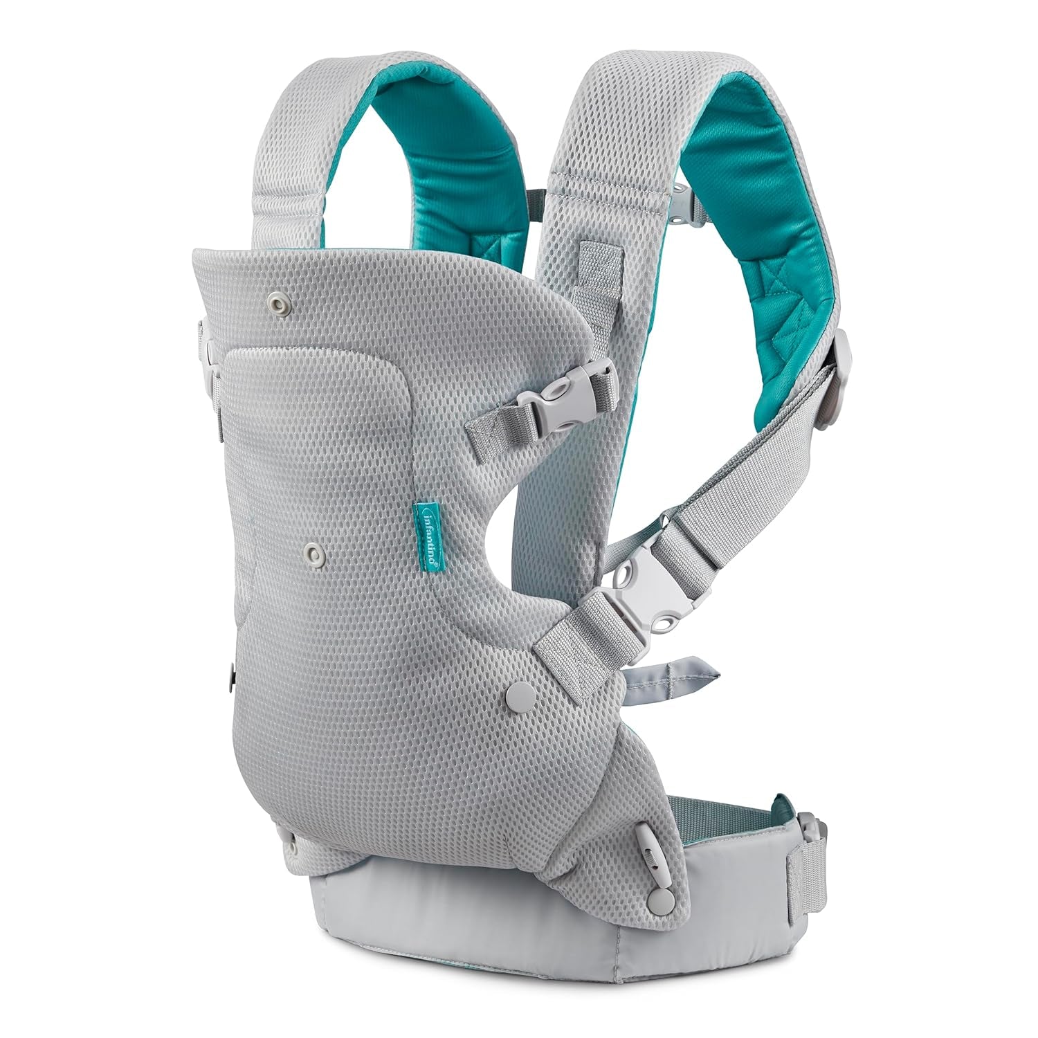 Flip 4-In-1 Light & Airy Convertible Baby Carrier - Breathable, Lumbar Support, Adjustable Waist Belt, Head Support, Ergonomic Seat, Plush Straps for Newborn to Toddler 8-32 Lbs