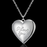 Carved Design Love Necklace Personalized Heart-shaped Photo Frame Pendant Necklace For Women Family Jewelry For Valentine's Day - Dazzling Beauty Solution