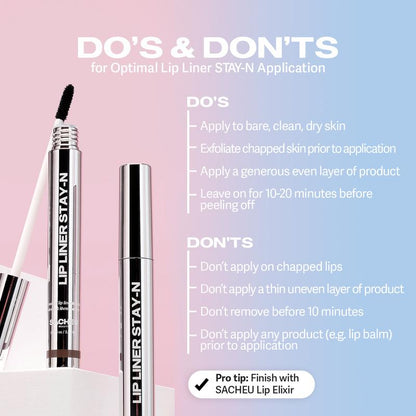 LIP LINER STAY-N - Peel-Off Lip Liner Stain - All Day & Night Lipliner