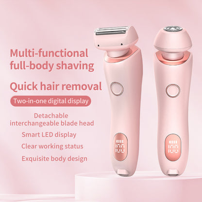 2-in-1 Rechargeable Epilator & Hair Removal Trimmer – Face, Body, Bikini, Legs & Underarms - Dazzling Beauty Solution